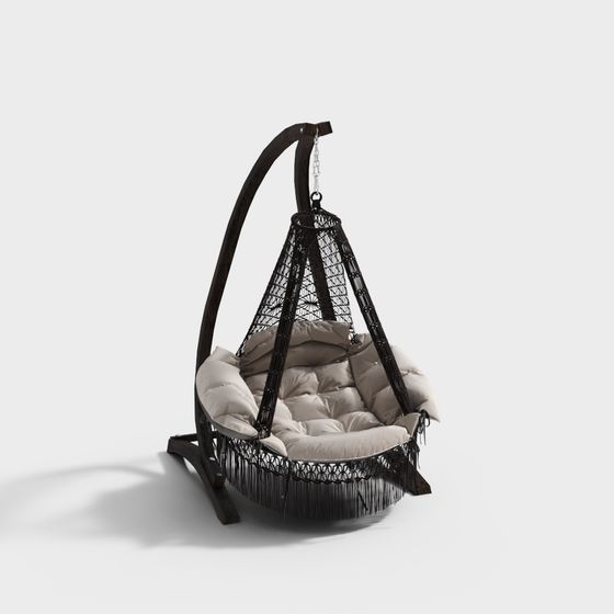 Chic Low-Polygon Hanging Chair 3D Model