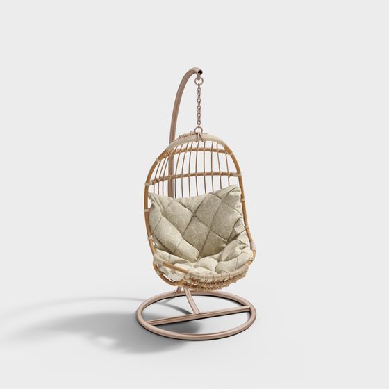 Chic Hanging Basket Chair 3D model
