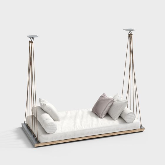 Modern Minimalist Hanging Bed 3D model