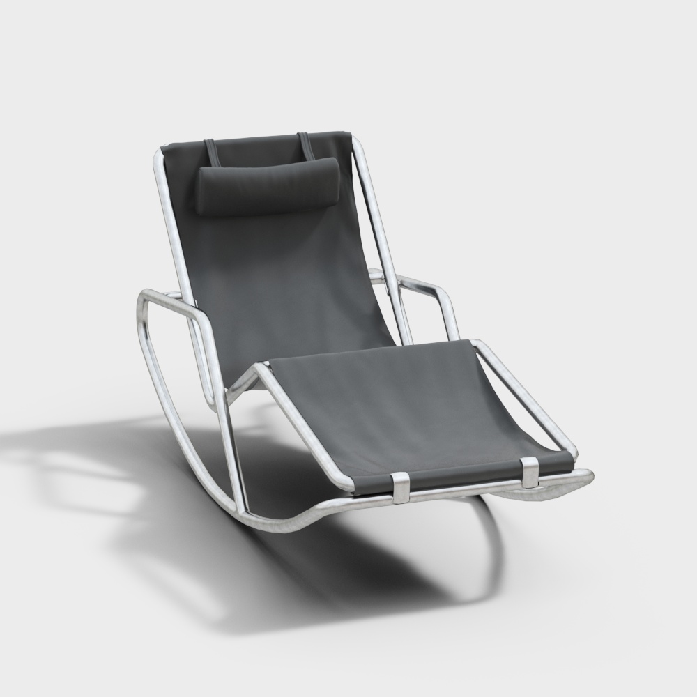 Urban Relaxation Lounge Chair 3D Model – Minimalist Fabric Design