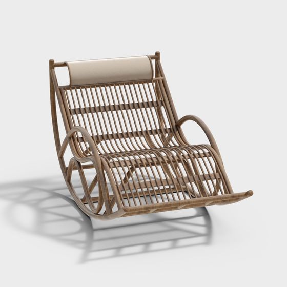 Stylish Relaxing Rocking Chair 3D model