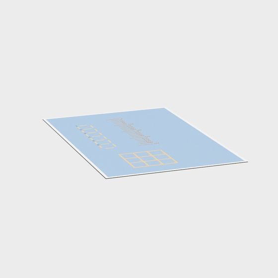 Sky Blue Futuristic House 3D model