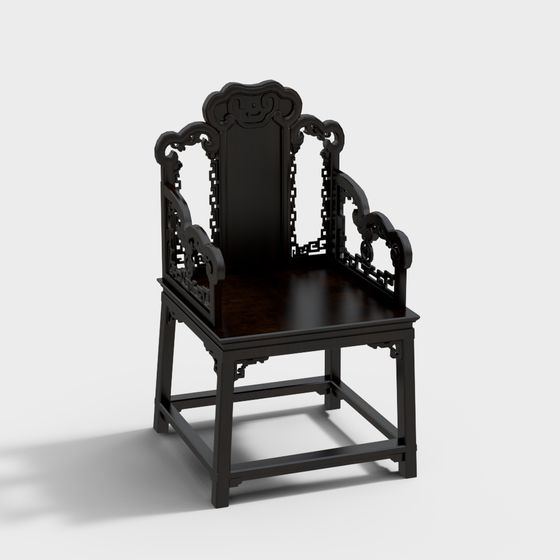 Elegant Regal Throne 3D model for Creative Spaces