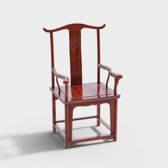Chinese 官帽 Chair 3D model for Cultural Design