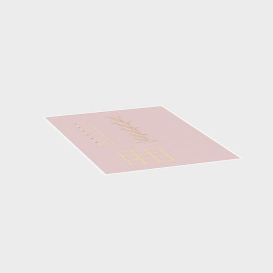 Minimalist Pink Blueprint 3D model