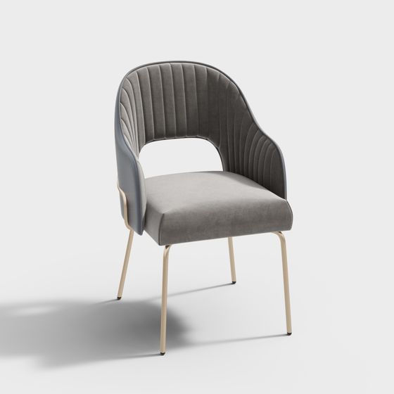 Velvet Lounge Chair 3D model