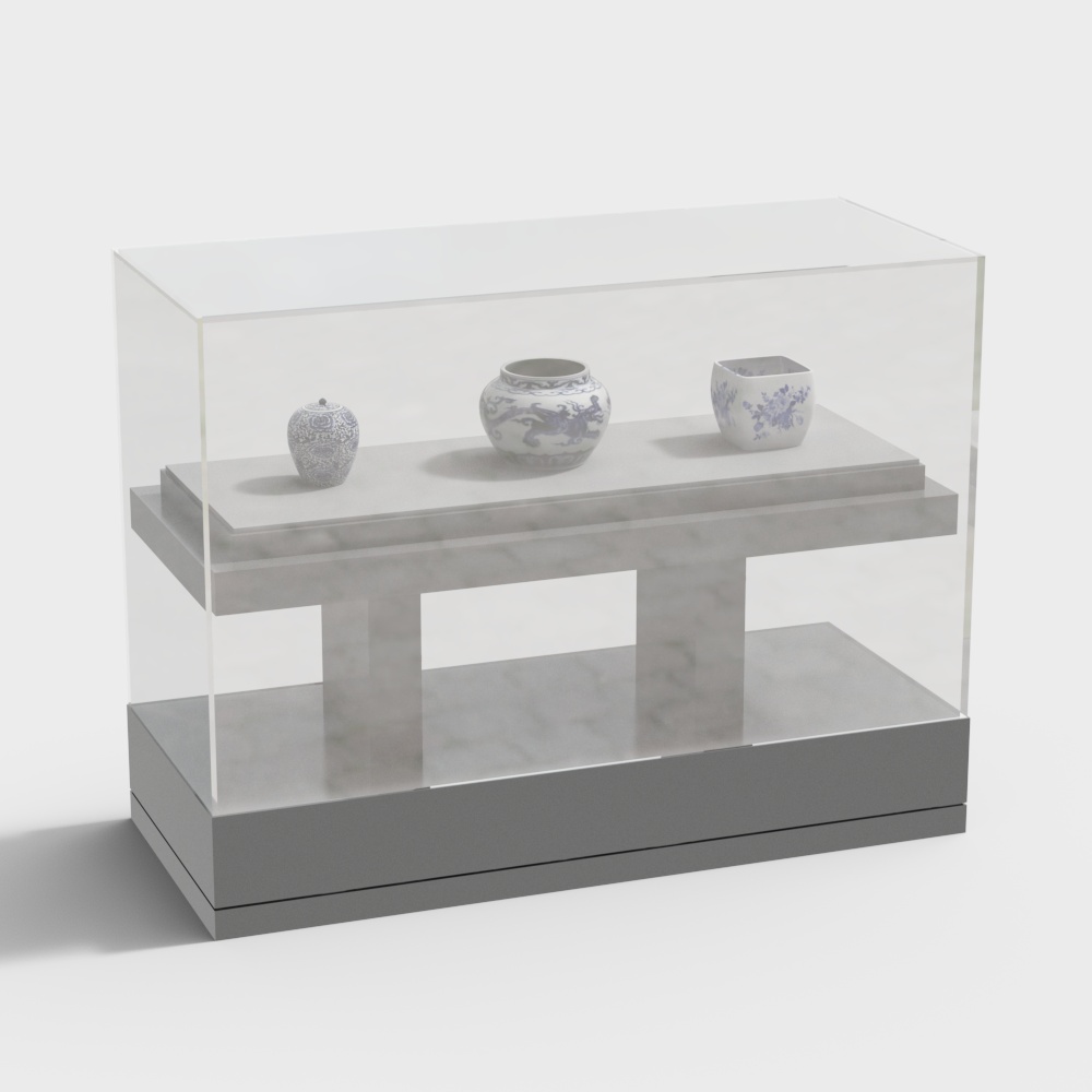 Exhibition hall window showcase