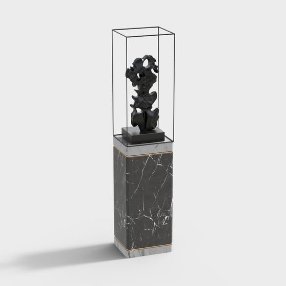Abstract Sculpture Display Stand 3D model