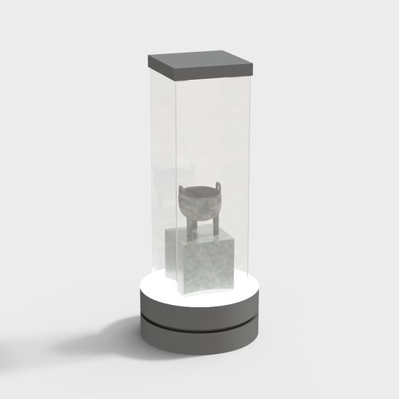 Antique Display Cabinet 3D model