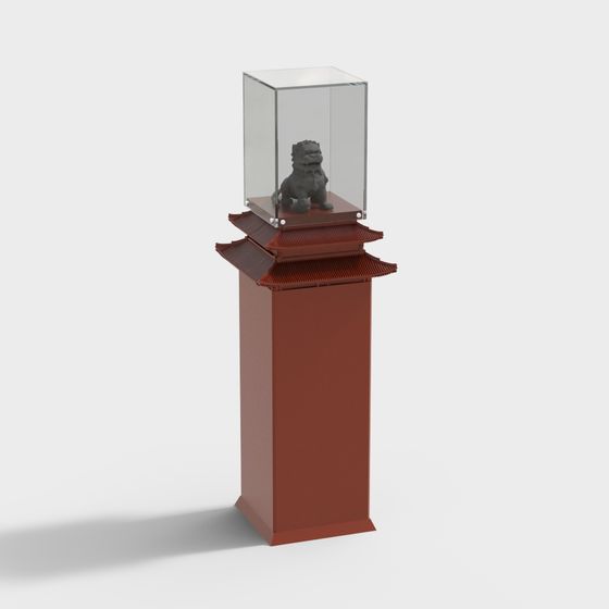 Ancient Aesthetic Lion Seat 3D model