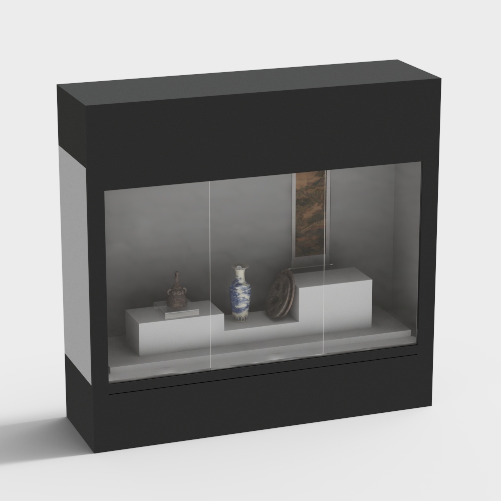 Exhibition hall window showcase