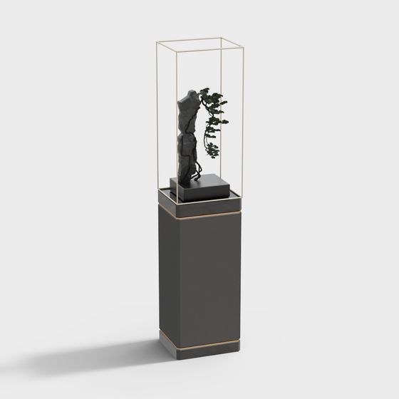 Nature's Elegance Sculpture Display Stand 3D model