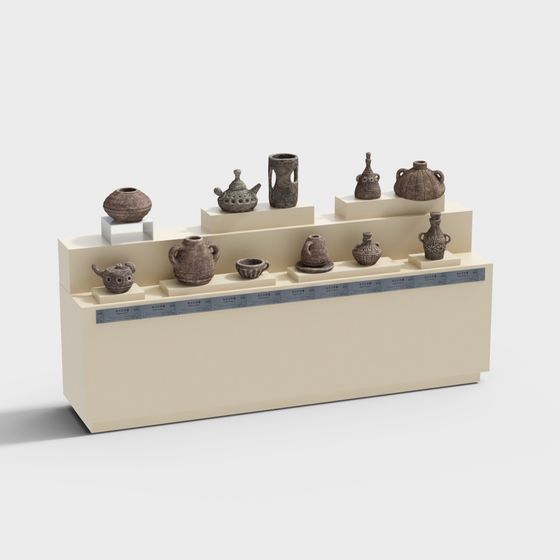 Ancient Pottery Display Stand 3D model