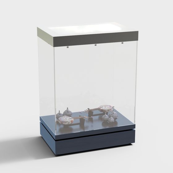 Modern Minimalist Display Cabinet 3D model