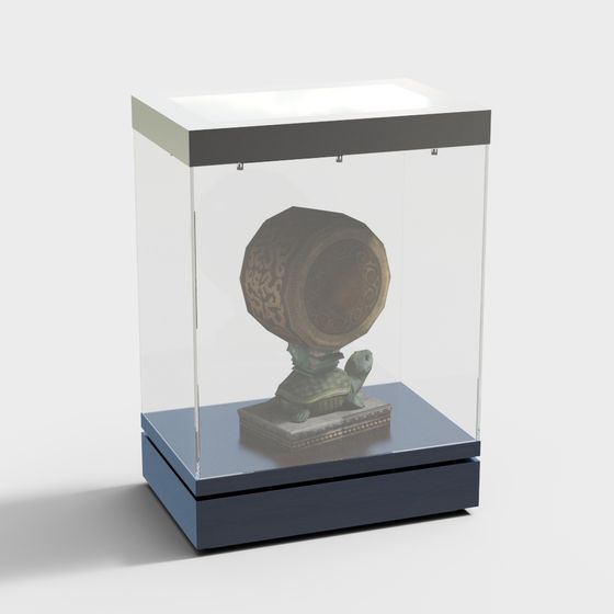 Antique Turtle Seat Mirror Low Poly 3D model