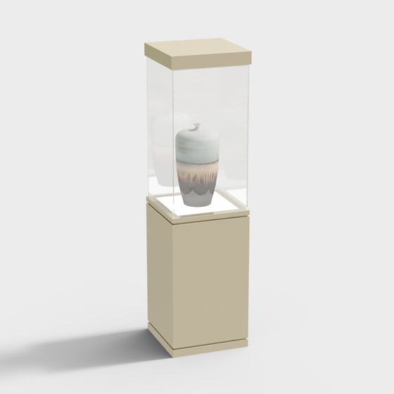 Modern Minimalist Display Cabinet 3D model