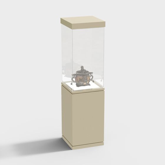 Elegant Display Cabinet 3D Model for Modern Design