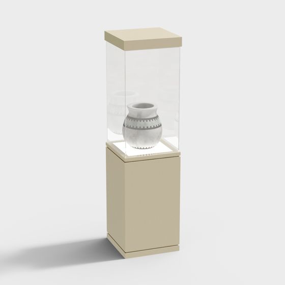 Minimalist Display Cabinet 3D model