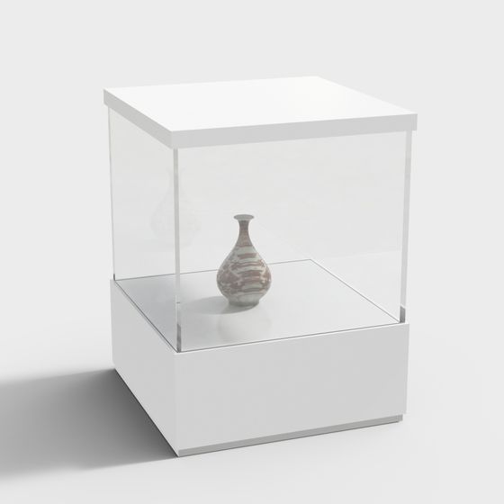 Showcase and Vase 3D model