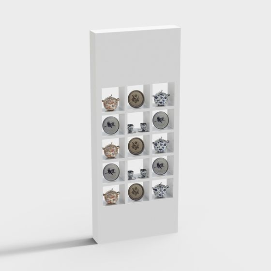 Elegant Ceramic Display Rack 3D model