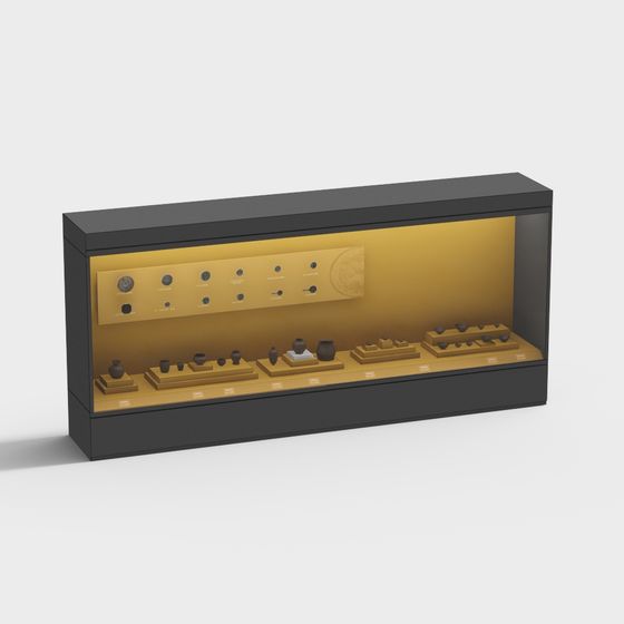 Museum Display Case 3D Model