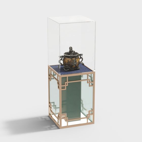 Antique Display Cabinet 3D model