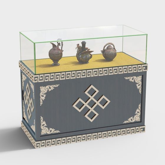 Antique Display Cabinet 3D model