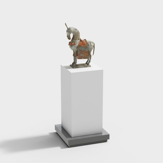 Lifesize 3D Model of a Warrior Horse