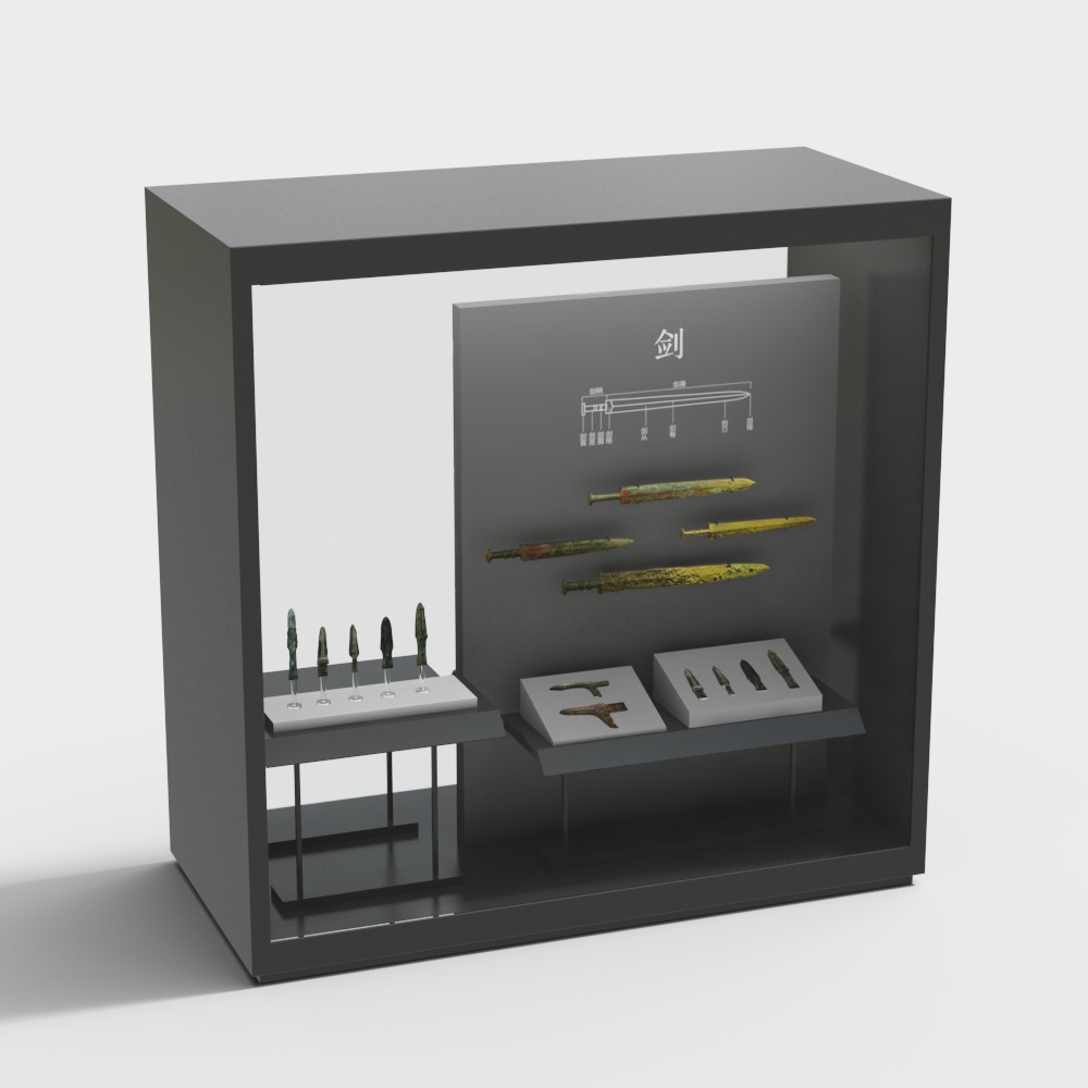 Museum window display cases