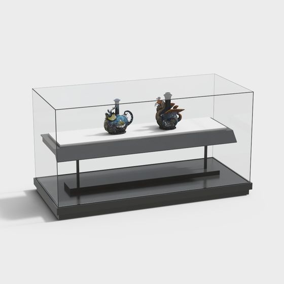 Low Poly Display Cabinet 3D Model