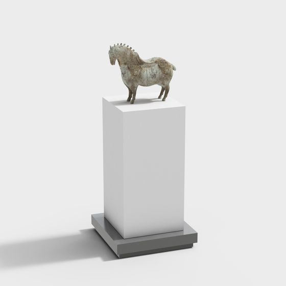 3D Model Horse Inspired by Ancient Sculptures