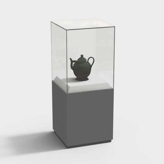 Antique Teapot Showcase 3D model