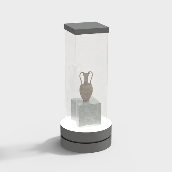 Elegant Vase Display Cabinet 3D model