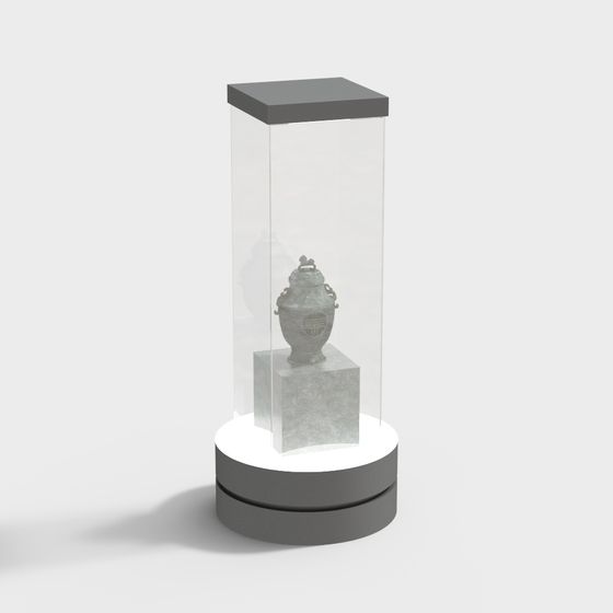 Antique Display Cabinet 3D model