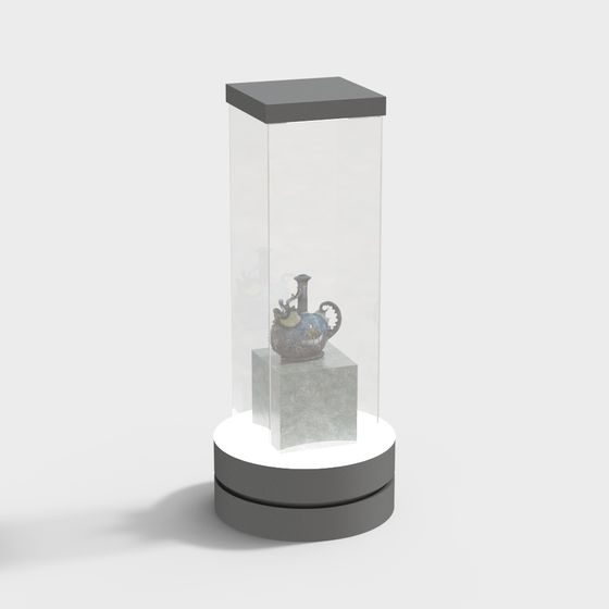 Antique Vase Display Cabinet 3D model for Creative Designs