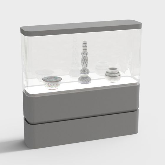 Sophisticated Display Cabinet 3D model for Creative Use