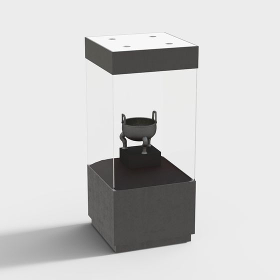 Bronze Artifact Display Cabinet 3D model