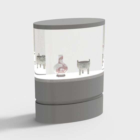 Elegant Display Cabinet 3D model for Modern Spaces