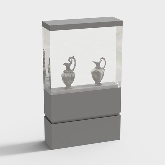 Stylish Display Cabinet 3D model for Contemporary Projects