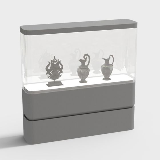 Chic Display Cabinet 3D model for Contemporary Spaces