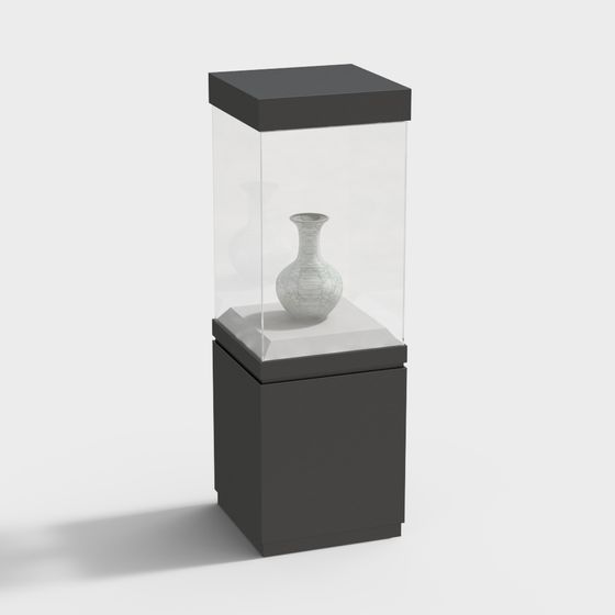 Elegant Display Cabinet 3D model