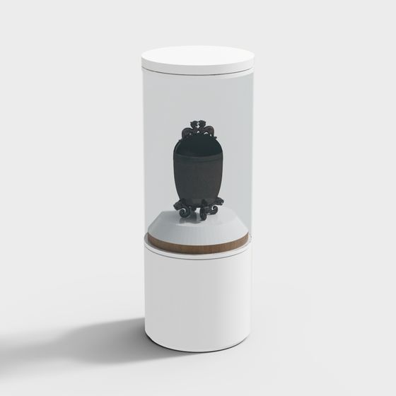 Elegant Display Cabinet 3D model