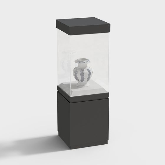 Elegant Showcase Display Cabinet 3D model