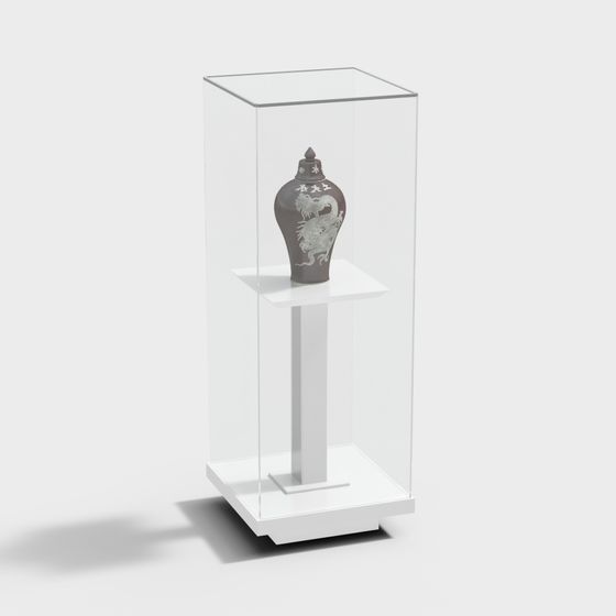 Ancient Style Vase Display Cabinet 3D model for Creative Projects