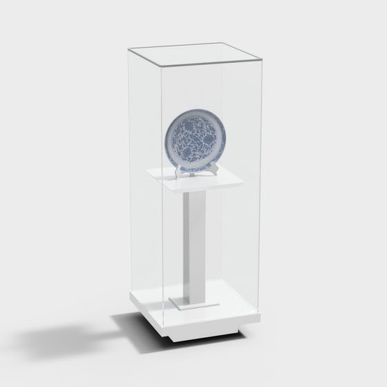 Elegant Showcase Cabinet 3D model