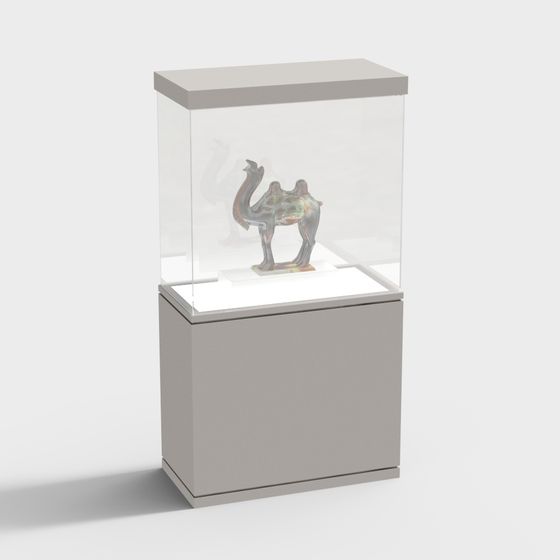 Display Cabinet with Bactrian Camel 3D model for Creative Use