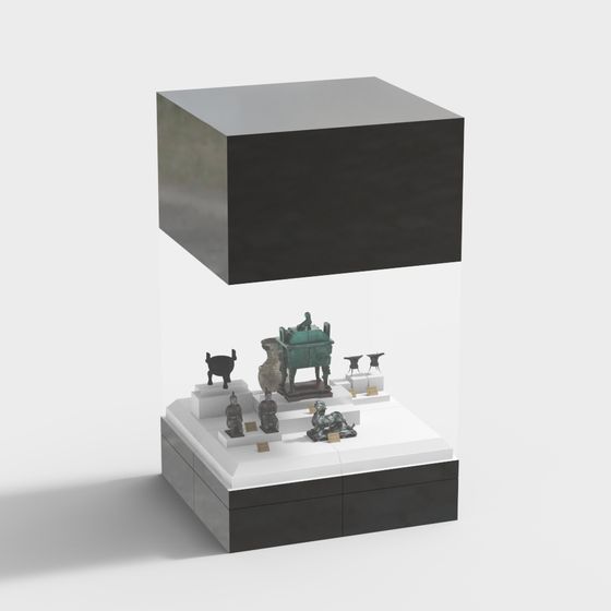 Museum Exhibit Display Case 3D model