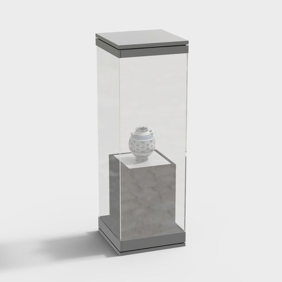 Elegant Display Cabinet 3D model