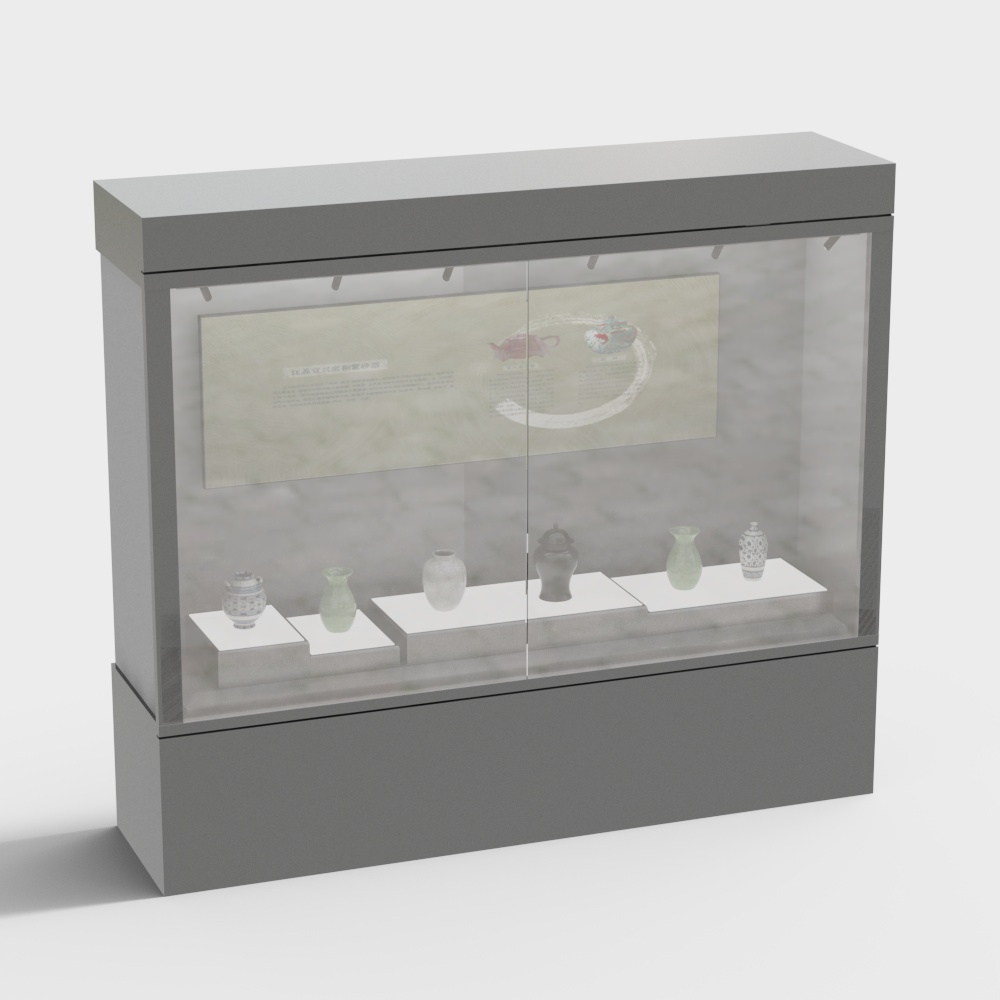 Museum window display cases