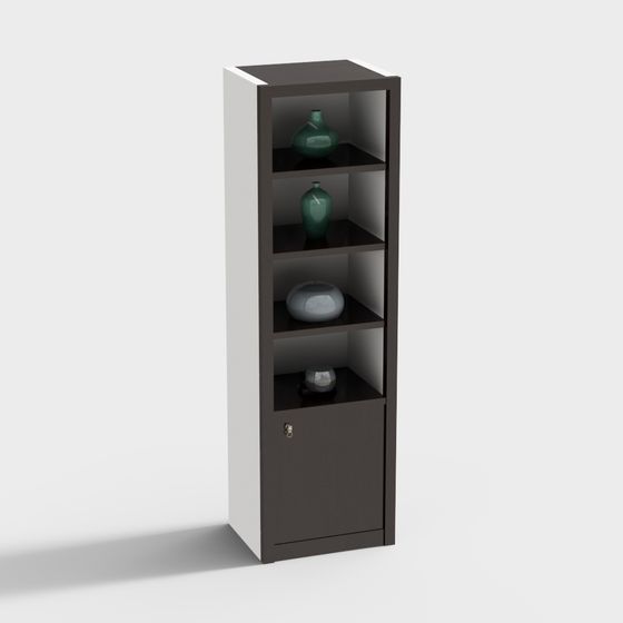 Urban Bookshelf 3D model - Modern Minimalist Design